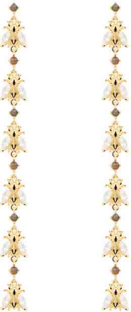 PDPAOLA Dlouhé pozlacené náušnice s překrásnými včeličkami NEST Gold AR01-318-U + 2 měsíce na vrácení zboží