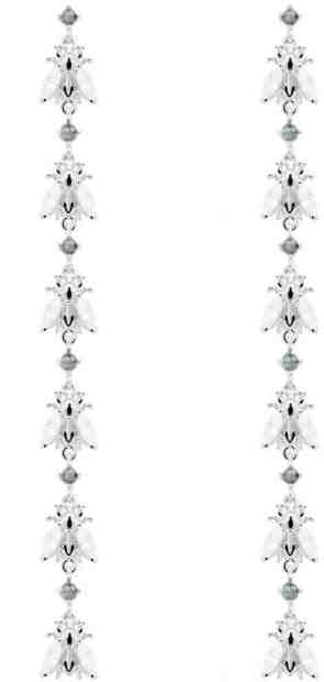 PDPAOLA Dlouhé stříbrné náušnice s překrásnými včeličkami NEST Silver AR02-318-U + 2 měsíce na vrácení zboží