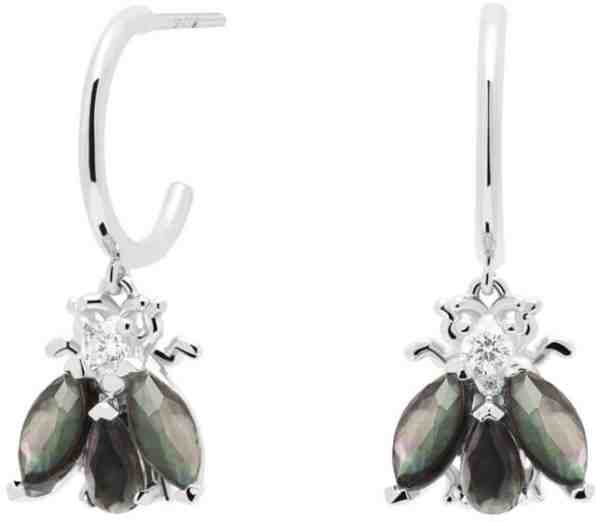 PDPAOLA Originální kruhové náušnice s přívěsky ZAZA Silver AR02-314-U + 2 měsíce na vrácení zboží