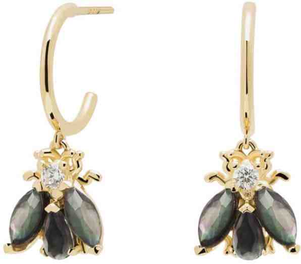 PDPAOLA Originální kruhové náušnice s přívěsky ZAZA Gold AR01-314-U + 2 měsíce na vrácení zboží