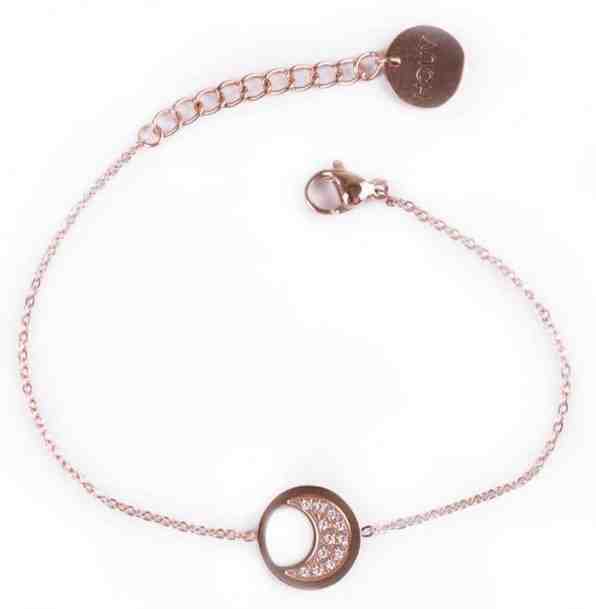 Vuch Módní bronzový náramek Little Rosegold Moon + 2 měsíce na vrácení zboží