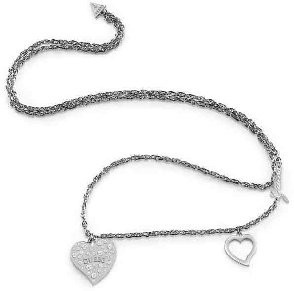 Guess Dlouhý náhrdelník se srdíčky UBN78064 - SLEVA + 2 měsíce na vrácení zboží