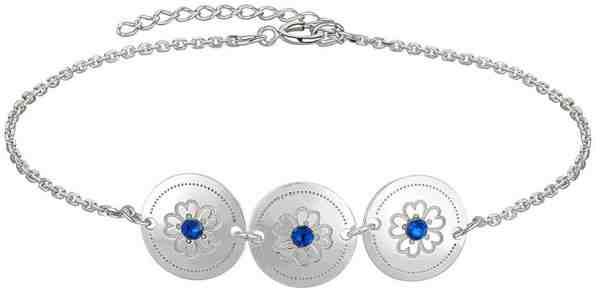 Praqia Elegantní stříbrný náramek s modrými krystaly Saphire KA6075_RH + 2 měsíce na vrácení zboží