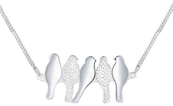 Praqia Stříbrný náhrdelník Birds N6159_RH  (řetízek, přívěsek) + 2 měsíce na vrácení zboží