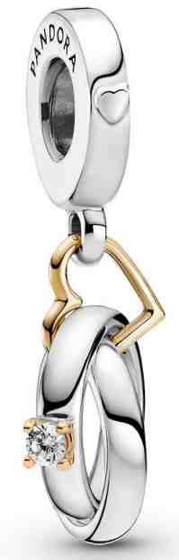 Pandora Stříbrný přívěsek Snubní prsteny 799319C01 + 2 měsíce na vrácení zboží