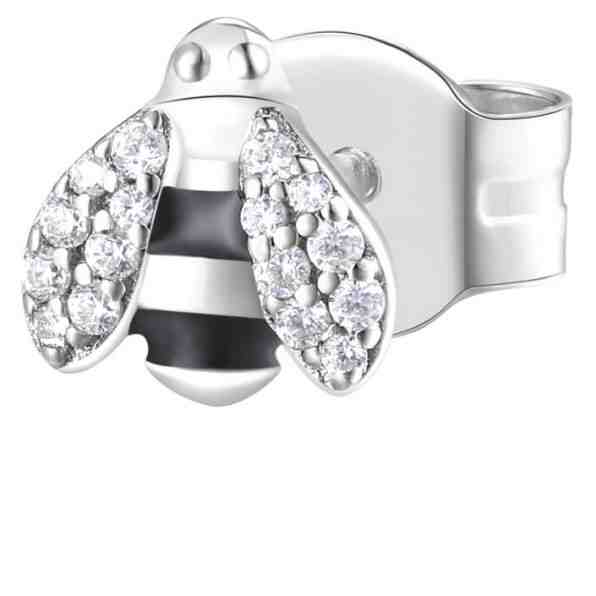 Rosato Stříbrná single náušnice se zirkony Včelička Storie RZO050R + 2 měsíce na vrácení zboží