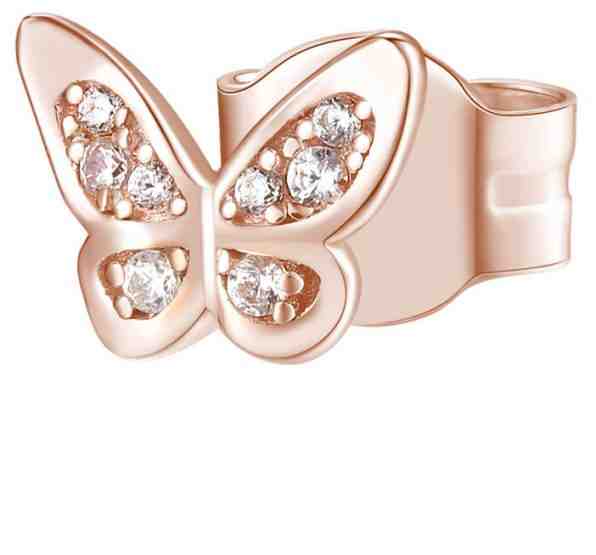 Rosato Bronzová single náušnice se zirkony Motýl Storie RZO052 + 2 měsíce na vrácení zboží