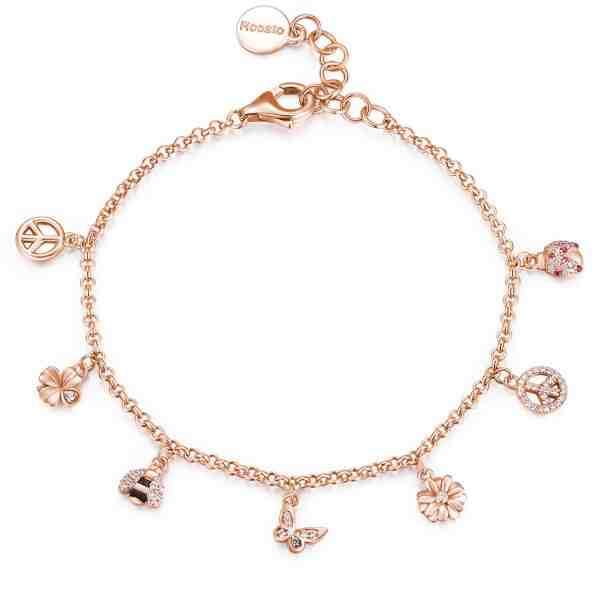Rosato Hravý bronzový náramek s přívěsky Gaia RZGA14 + 2 měsíce na vrácení zboží