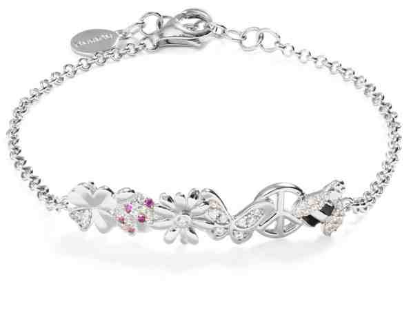 Rosato Půvabný stříbrný náramek s veselou ozdobou Gaia RZGA17 + 2 měsíce na vrácení zboží