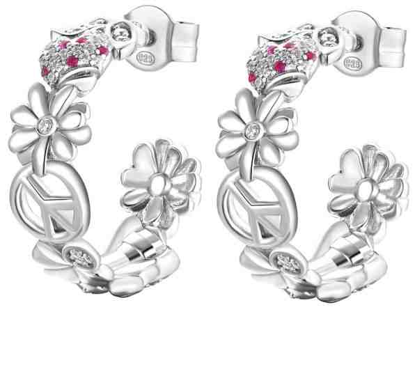 Rosato Překrásné kruhové stříbrné náušnice se zirkony Gaia RZGA23 + 2 měsíce na vrácení zboží