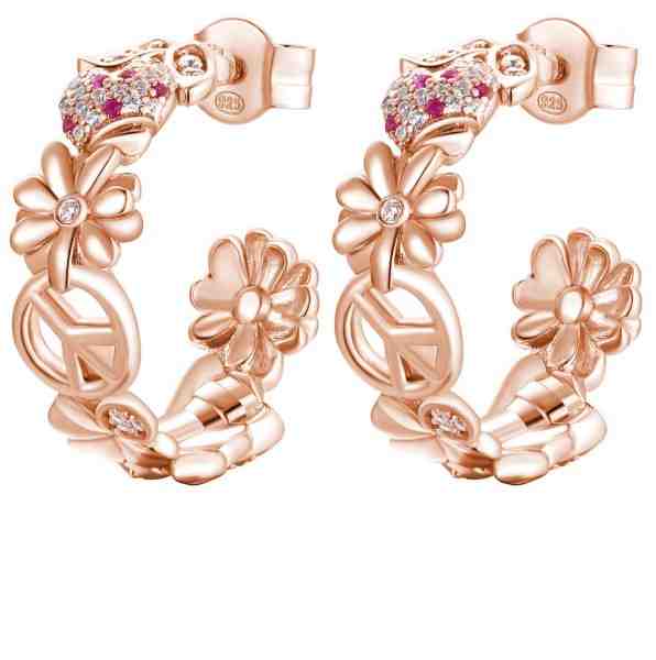 Rosato Překrásné bronzové kruhové náušnice se zirkony Gaia RZGA24 + 2 měsíce na vrácení zboží