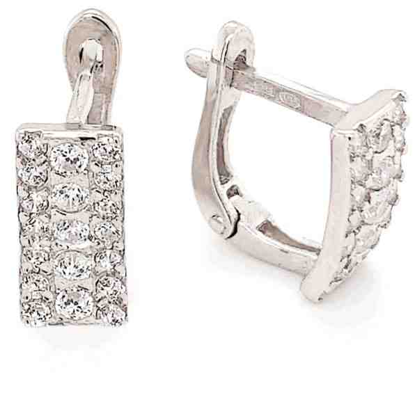 MOISS Elegantní stříbrné náušnice s čirými zirkony E0002093 + 2 měsíce na vrácení zboží