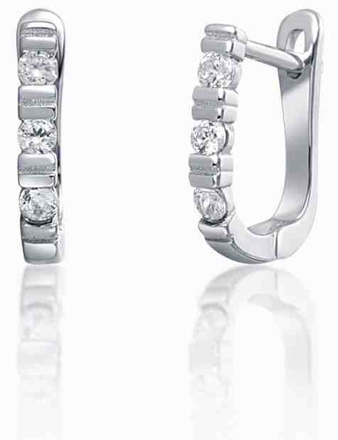 JVD Moderní stříbrné náušnice se zirkony SVLE0930XF6BI00 + 2 měsíce na vrácení zboží