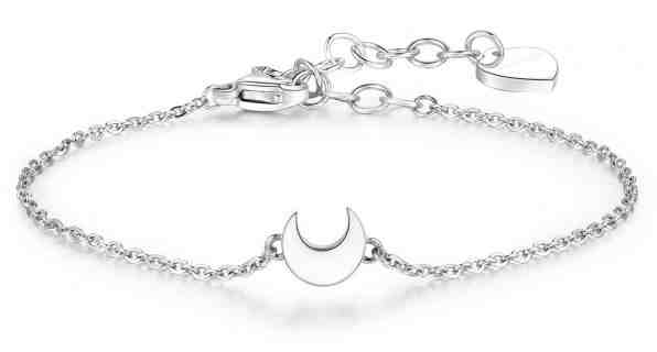 S`Agapõ Ocelový náramek s půlměsícem Click SCK16 + 2 měsíce na vrácení zboží