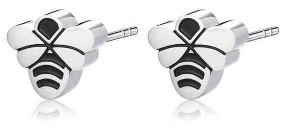 S`Agapõ Krásné ocelové náušnice včelky CLICK SCK152 + 2 měsíce na vrácení zboží