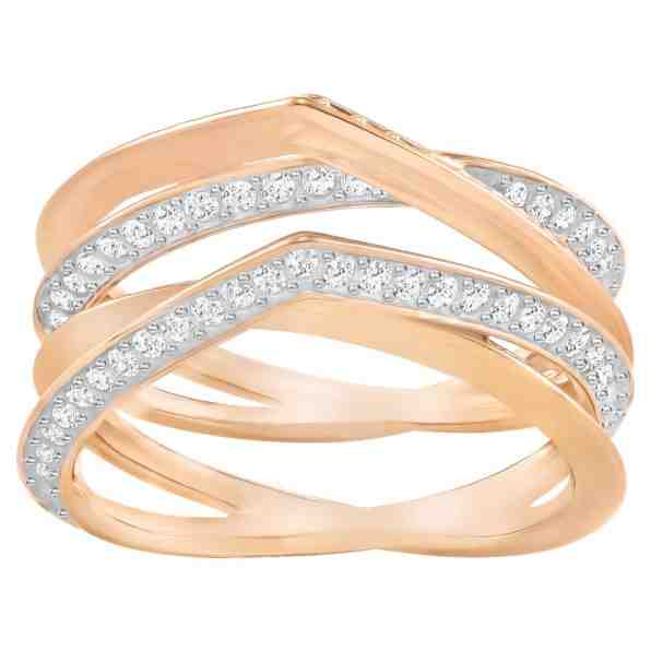 Swarovski Elegantní bicolor prsten s krystaly Genius 5294942 52 mm + 2 měsíce na vrácení zboží