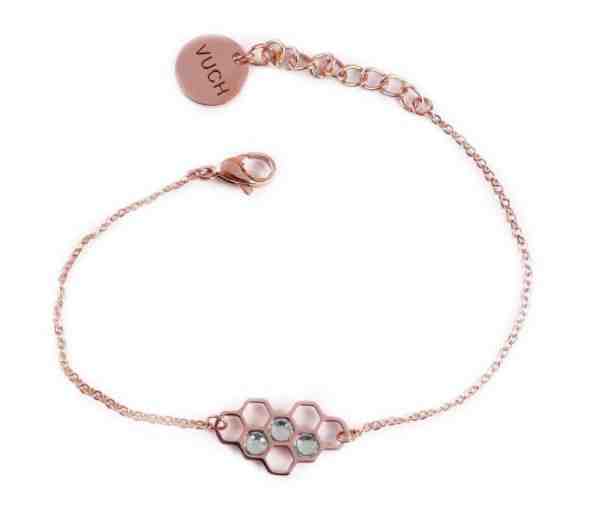 Vuch Designový bronzový náramek Bee Rose Gold + 2 měsíce na vrácení zboží