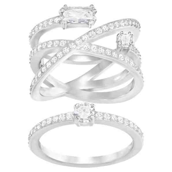 Swarovski Exkluzivní sada prstenů Gray 5272356 58 mm + 2 měsíce na vrácení zboží