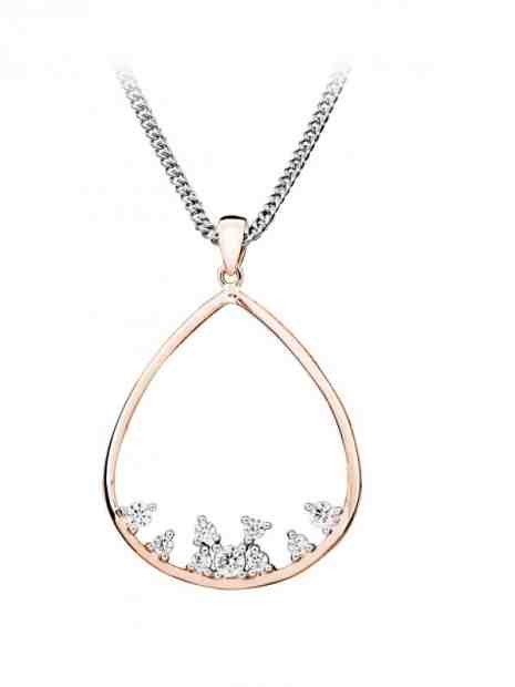 MOISS Úchvatný stříbrný bicolor přívěsek se zirkony P0000609 + 2 měsíce na vrácení zboží