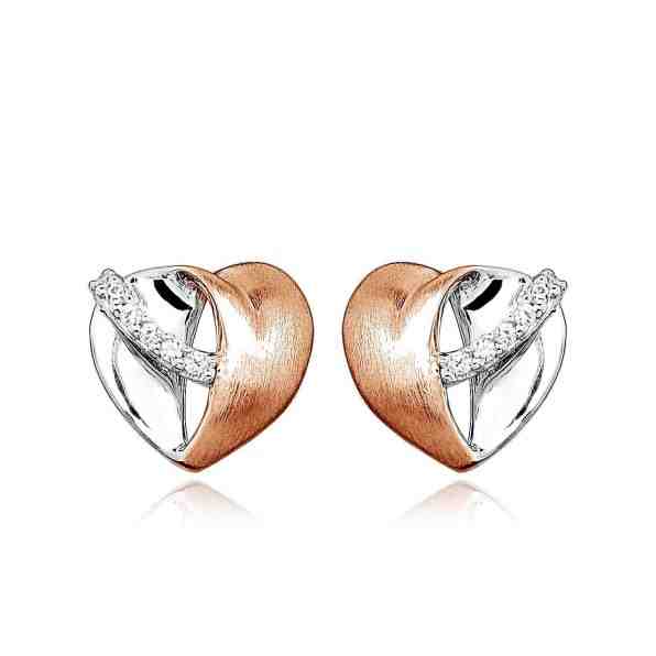 MOISS Romantické bicolor náušnice se zirkony E0001333 + 2 měsíce na vrácení zboží