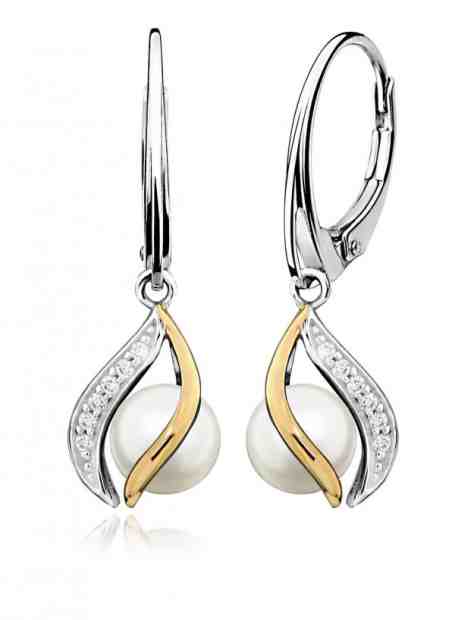 MOISS Elegantní stříbrné náušnice s pravými perlami EP000146 + 2 měsíce na vrácení zboží