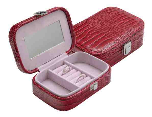 JK Box Červená šperkovnice SP-954/A5 + 2 měsíce na vrácení zboží