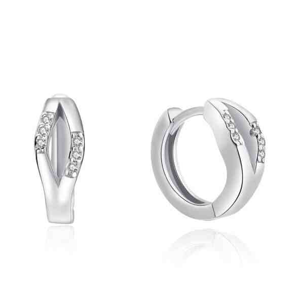 MOISS Okouzlující stříbrné náušnice se zirkony E0000143 + 2 měsíce na vrácení zboží