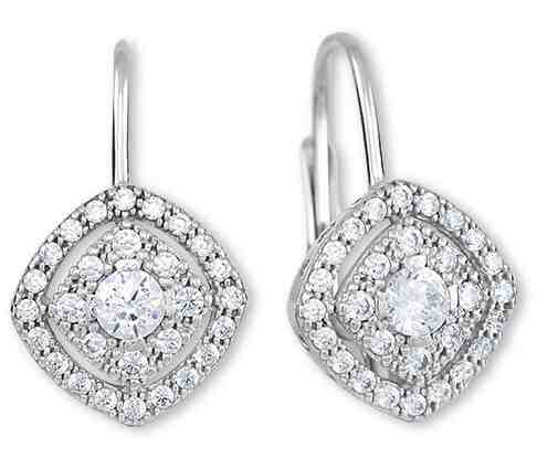 Brilio Silver Něžné stříbrné náušnice s krystaly 436 001 00574 04 + 2 měsíce na vrácení zboží