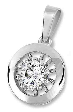 Brilio Silver Stříbrný přívěsek s čirým krystalem 446 001 00409 04 + 2 měsíce na vrácení zboží