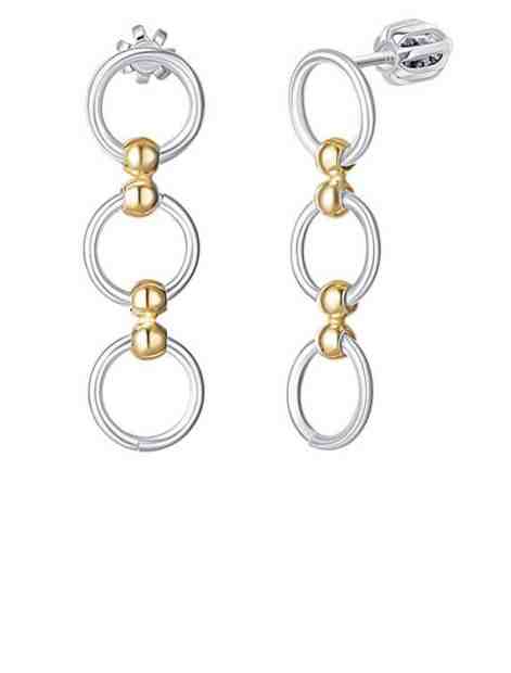 Praqia Elegantní bicolor náušnice ze stříbra Annika NA6362_RH + 2 měsíce na vrácení zboží