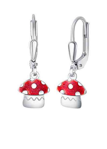 Praqia Dětské stříbrné náušnice Muchomůrka Agátka NA6359_RH + 2 měsíce na vrácení zboží
