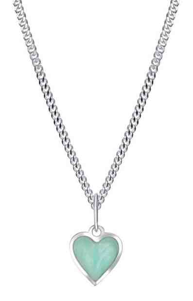 Praqia Dětský stříbrný náhrdelník Mint Heart KO6345_CU035_40_RH (řetízek, přívěsek) + 2 měsíce na vrácení zboží