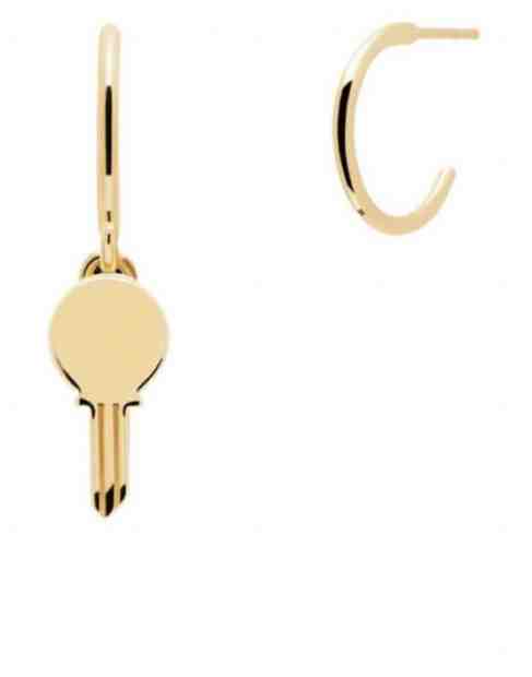 PDPAOLA Půvabné asymetrické náušnice kruhy ETERNUM Gold AR01-363-U + 2 měsíce na vrácení zboží