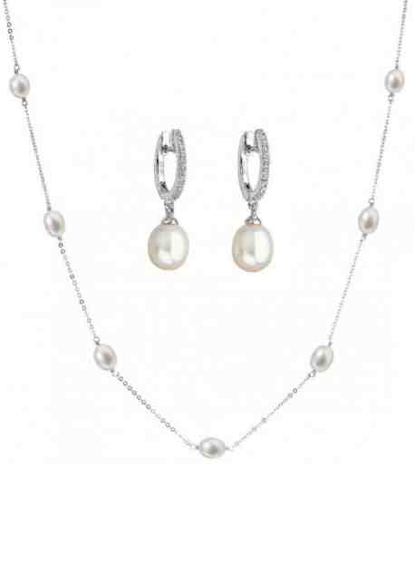 Evolution Group Zvýhodněná perlová souprava šperků Pavona 22016.1, 21002.1 (náhrdelník, náušnice) + 2 měsíce na vrácení zboží