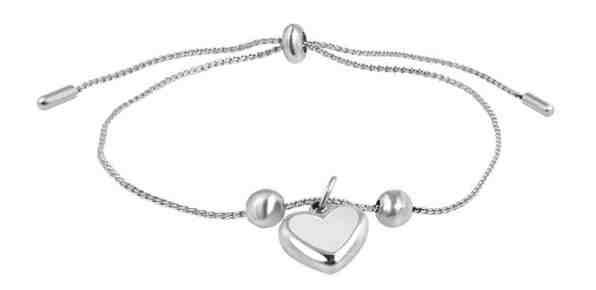 Troli Něžný ocelový náramek se srdíčkem s perletí VGS1125S + 2 měsíce na vrácení zboží