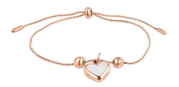 Troli Něžný bronzový náramek se srdíčkem s perletí VGS1125R + 2 měsíce na vrácení zboží