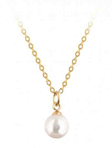 Troli Elegantní pozlacený náhrdelník s perličkou VJMS002NR + 2 měsíce na vrácení zboží