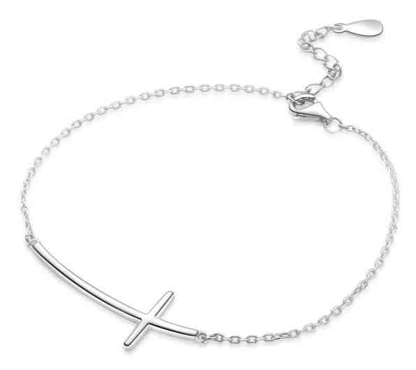 MOISS Módní stříbrný náramek křízek B0000439 + 2 měsíce na vrácení zboží