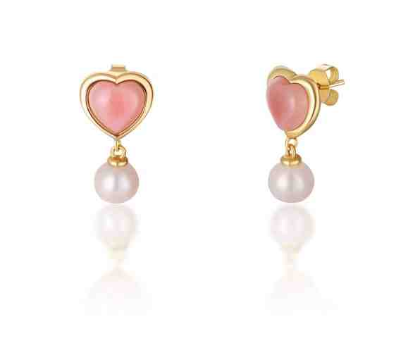 JwL Luxury Pearls Romantické pozlacené náušnice s pravými bílými perlami JL0680 + 2 měsíce na vrácení zboží