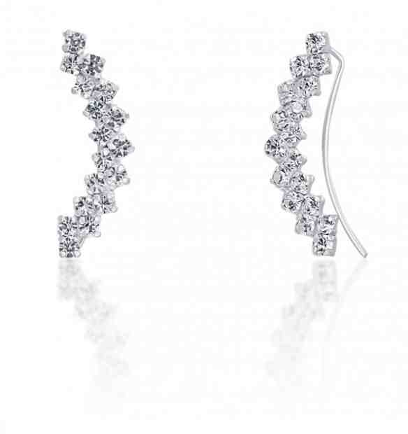 JwL Luxury Pearls Podélné třpytivé náušnice s krystaly JL0689 + 2 měsíce na vrácení zboží