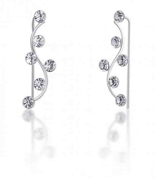 JwL Luxury Pearls Podélné třpytivé náušnice s krystaly JL0690 + 2 měsíce na vrácení zboží