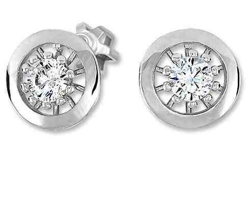 Brilio Silver Půvabné stříbrné náušnice s krystaly 436 001 00530 04 + 2 měsíce na vrácení zboží