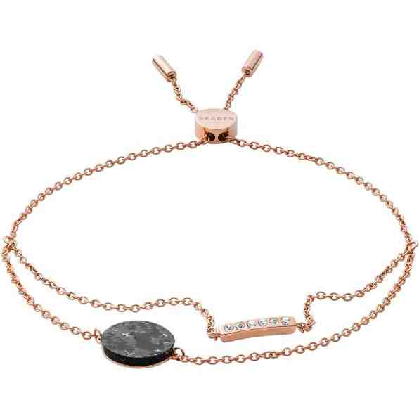 Skagen Půvabný bronzový náramek s mramorem a krystaly Ellen SKJ1378791 + 2 měsíce na vrácení zboží