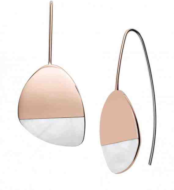 Skagen Elegantní bicolor náušnice s perletí Agnethe SKJ1298998 + 2 měsíce na vrácení zboží