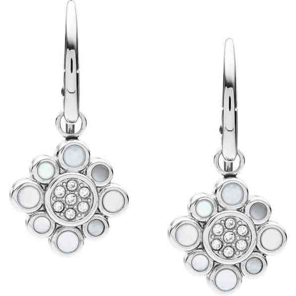 Fossil Ocelové náušnice letní okvětní lístky JF03513040 + 2 měsíce na vrácení zboží