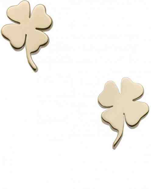 Fossil Pozlacené náušnice čtyřlístky Vintage Motifs JF03564710 + 2 měsíce na vrácení zboží