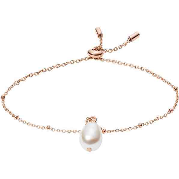 Fossil Okouzlující bronzový náramek s perlou Vintage Iconic JF03642791 + 2 měsíce na vrácení zboží