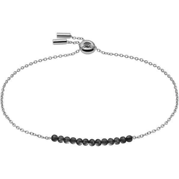 Fossil Ocelový náramek s černými korálky Vintage Iconic JF03650040 + 2 měsíce na vrácení zboží