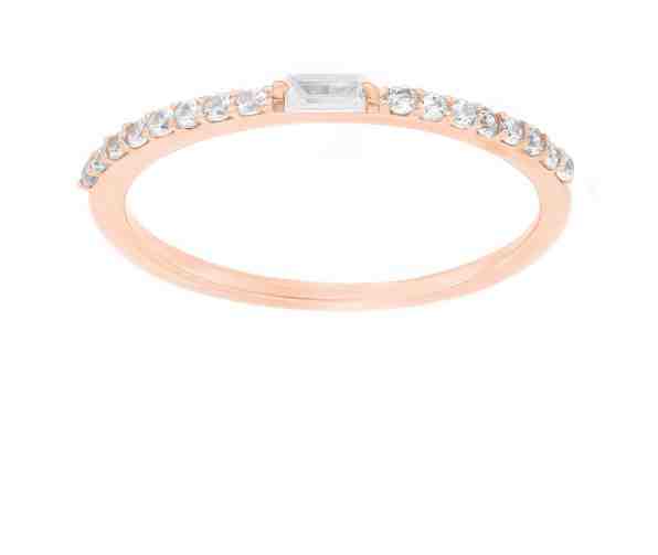 Brilio Silver Něžný bronzový prsten se zirkony GR006R 54 mm + 2 měsíce na vrácení zboží