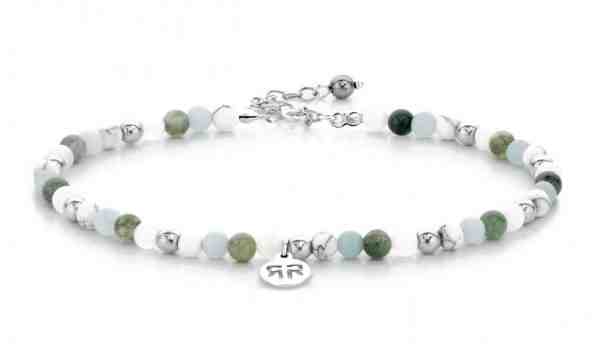 Rebel&Rose Něžný korálkový náramek na nohu Anklet Green fantasy RR-AK003-S 22,5 - 24,5 cm - S + 2 měsíce na vrácení zboží